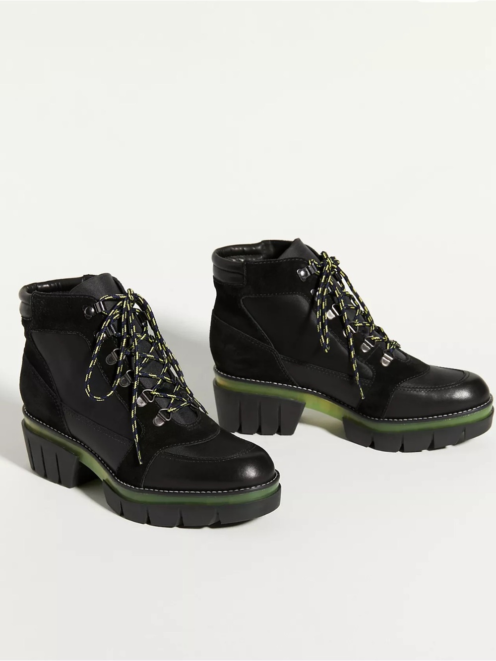 Bernardo Sawyer Boots in Midnight Black Y2K 90s‎ Lug Gorpcore Military Combat